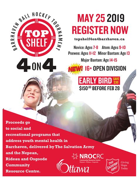 ball hockey barrhaven|Top Shelf 4 on 4 Barrhaven Ball Hockey Tournament .